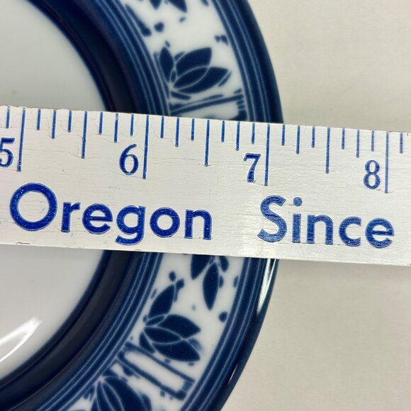 Dansk Blue & White Floral Ceramic Plate Bowl Dinnerware Set 4 - Picture 5 of 8